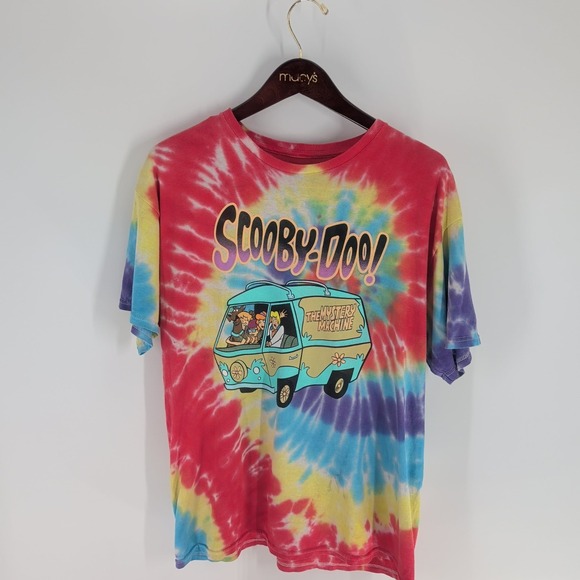 Scooby-Doo The Mystery Machine Tie Dye Graphic Pullover T-Shirt Multicolor Sz M - Picture 1 of 7